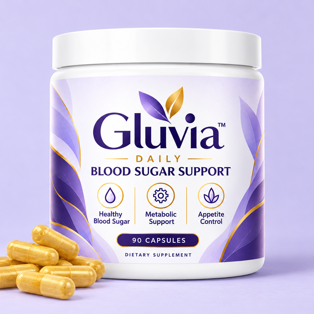 Gluvia™ Daily Blood Sugar Support bottle with 90 capsules