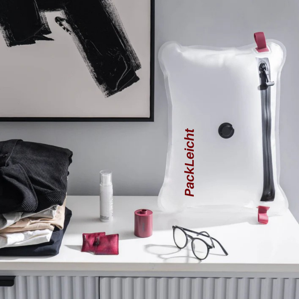 PackLeicht Pro – Reise-Vakuumbeutel-Set mit Luftpumpe