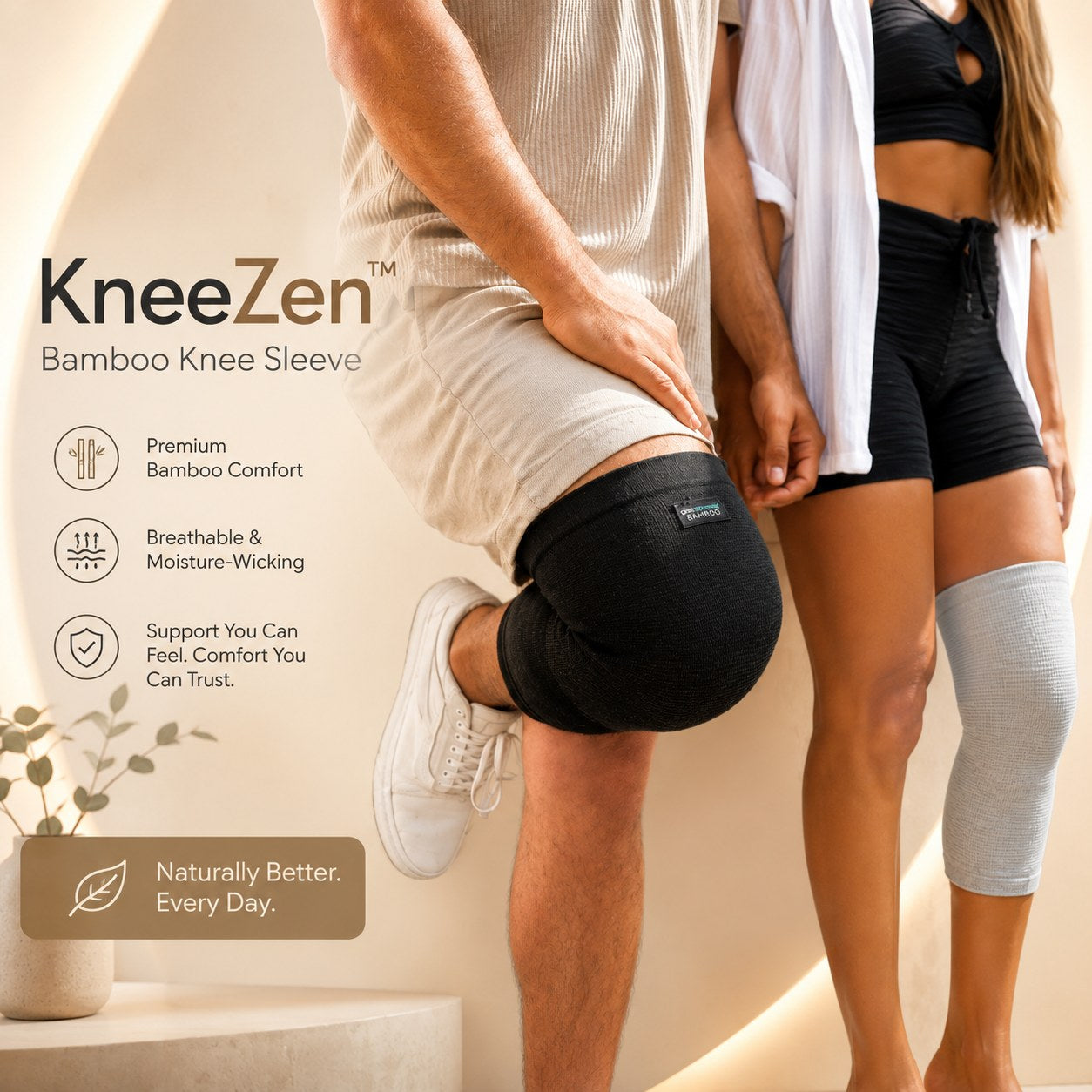 KneeZen Bamboo Knee Sleeve